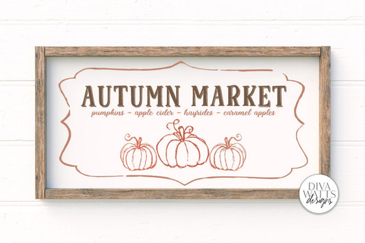 Autumn Market SVG | Fall Farmhouse Sign Design