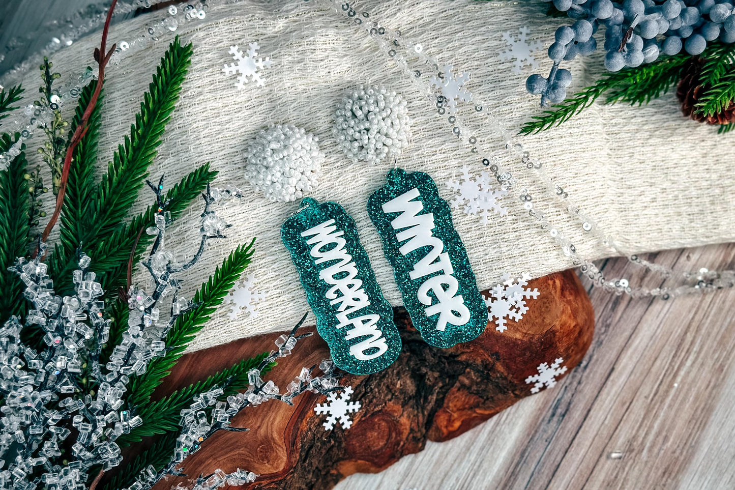 Winter Wonderland Earrings SVG - Seasonal Glowforge SVG, Xtool SVG, Earring svg Design for Crafting!