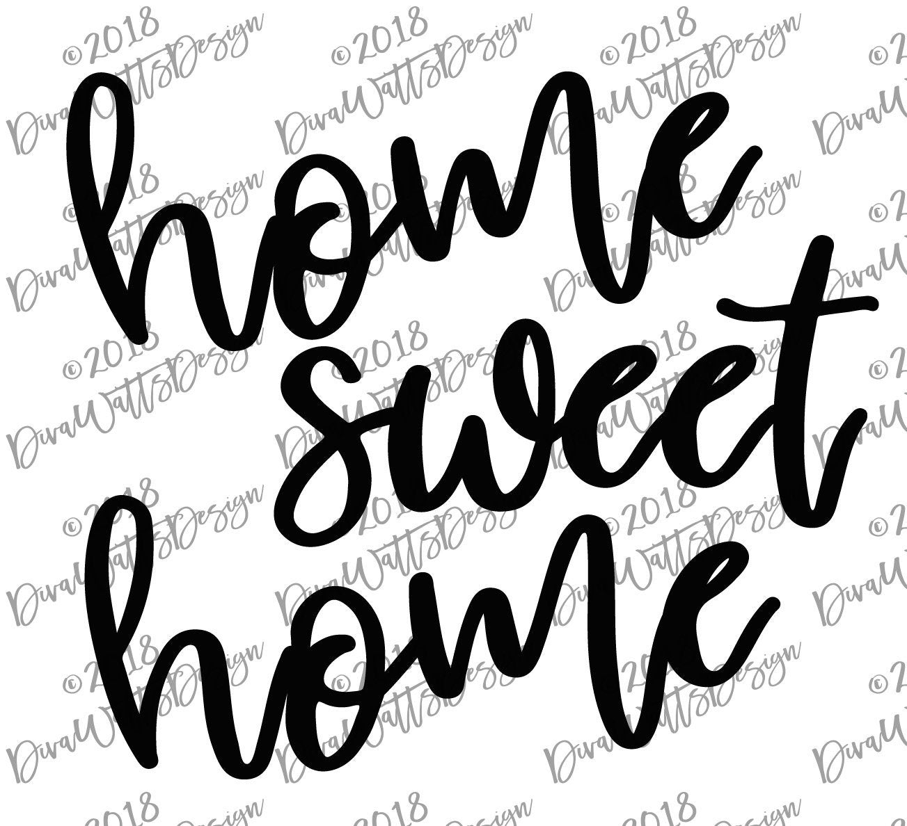 SVG Home Sweet Home | Farmhouse | Cut File | Cricut Silhouette | Instant Download | Sign Making | Pillows | Towels | Cups