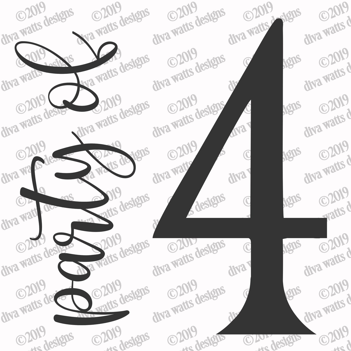 SVG Party Of Number Set | Cutting Files | Family Sign | 1 2 3 4 5 6 7 8 9 | Instant Download | Farmhouse | Rustic | Vintage | Vinyl Stencil