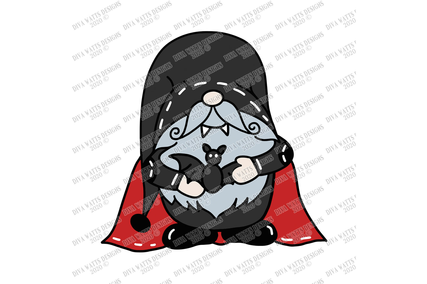 Vampire Gnome SVG | Halloween Gnome