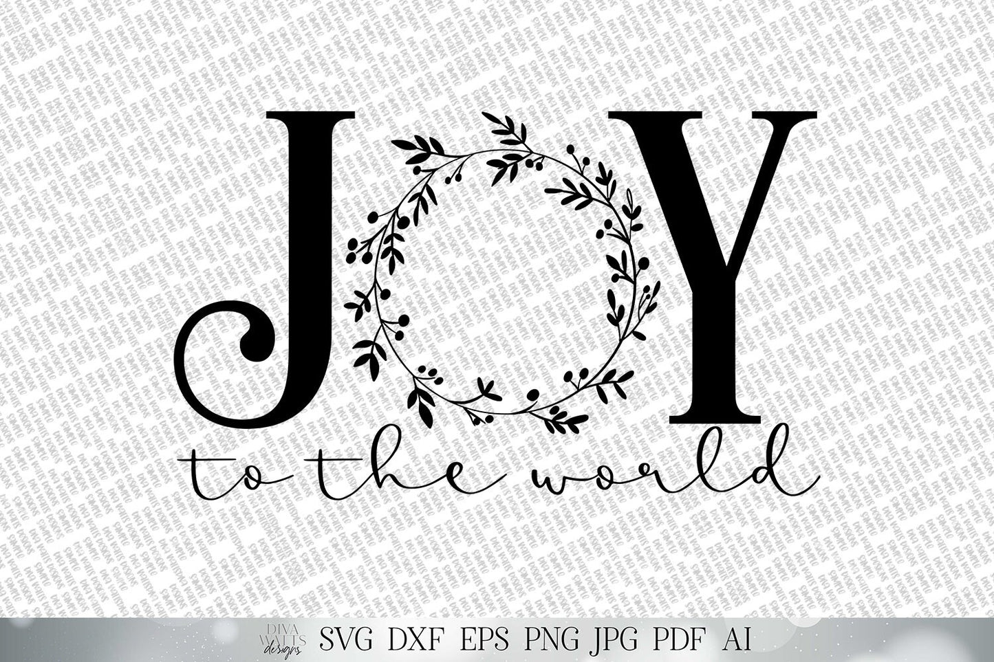 Joy To The World SVG | Christmas SVG | Christian Hymn SVG | dxf and more! | Farmhouse Sign | Printable and more