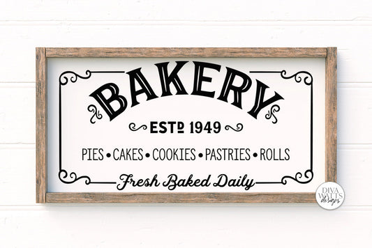 Bakery SVG | Vintage Style Farmhouse Sign | DXF and More