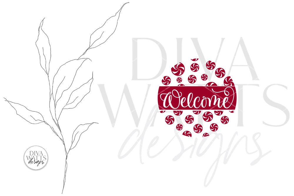 Welcome With Peppermints SVG | Christmas Design