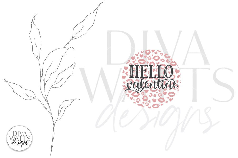 Hello Valentine SVG | Leopard Print Design