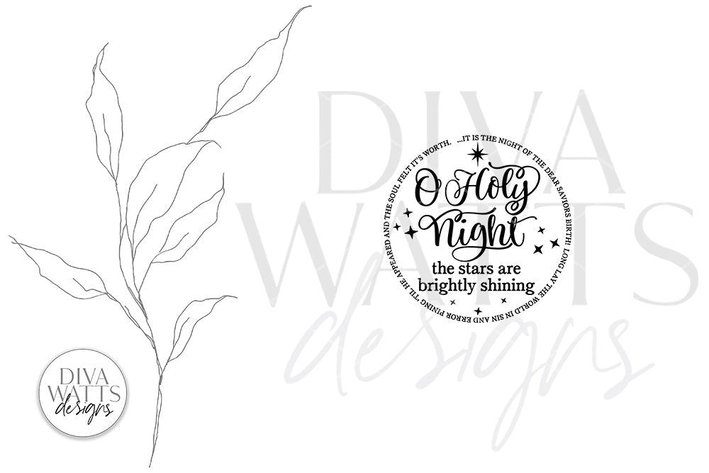 O Holy Night SVG | Round Design