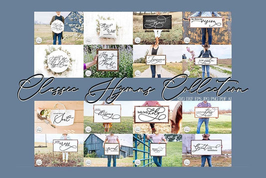 Classic Hymns Collection 16 Christian Farmhouse SVG Designs