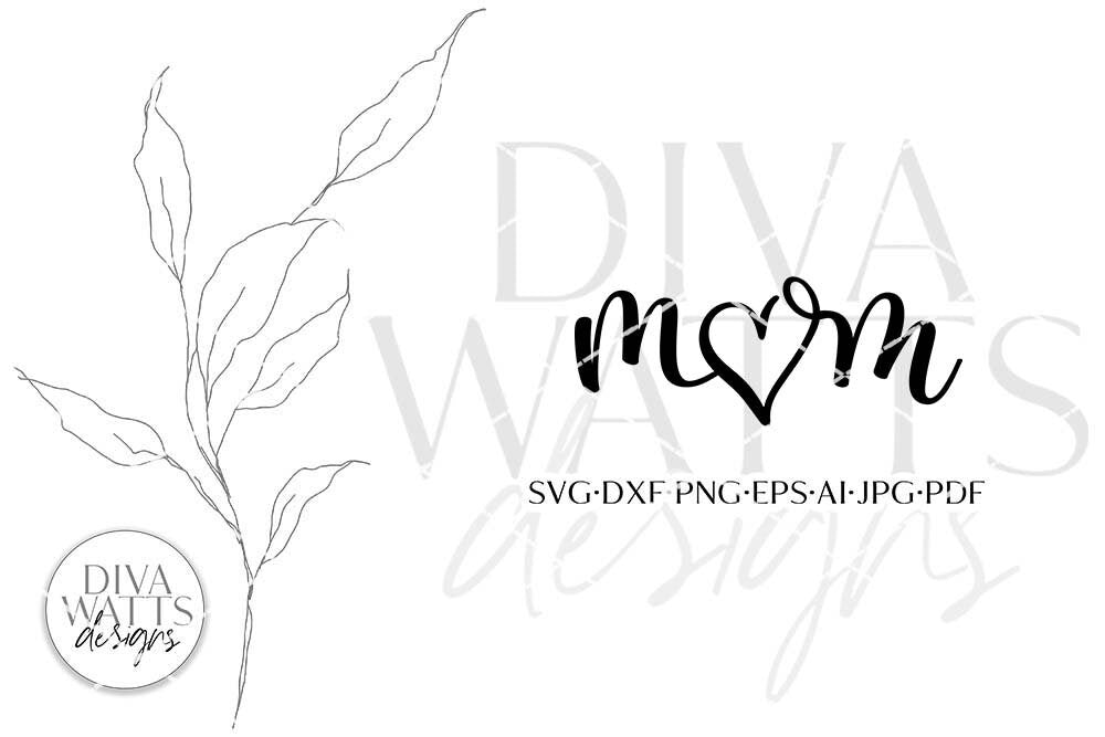 Mom with Heart SVG | Mother's Day Design