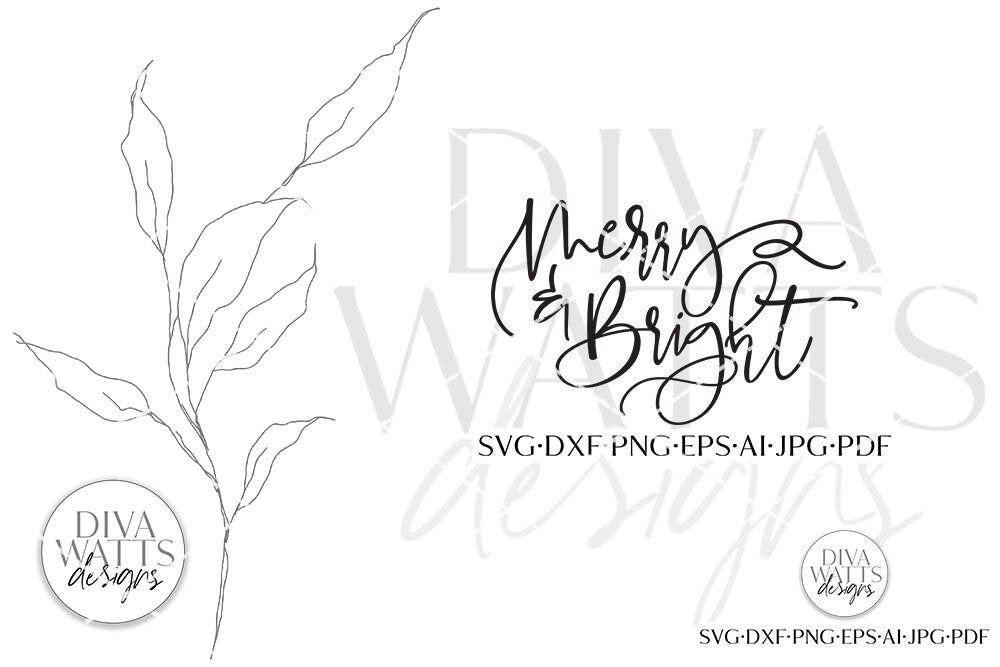Merry & Bright SVG | Christmas / Winter Design