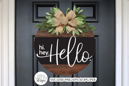 Hi. Hey. Hello. SVG | Welcome Design