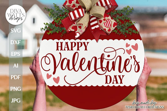 Happy Valentine's Day SVG Valentine's Day Door Hanger SVG Valentine's Day Welcome svg Valentine Sign SVG Valentine's Day svg Valentine's svg