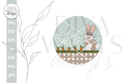 Hoppy Easter SVG Easter Door Hanger svg Easter Bunny svg Bunny Door Hanger svg Bunny Welcome svg Happy Easter SVG Easter Welcome svg Easter