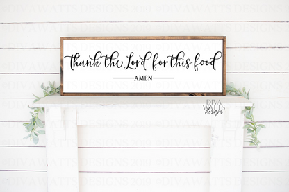 Thank The Lord For This Food SVG | Christian Prayer Design