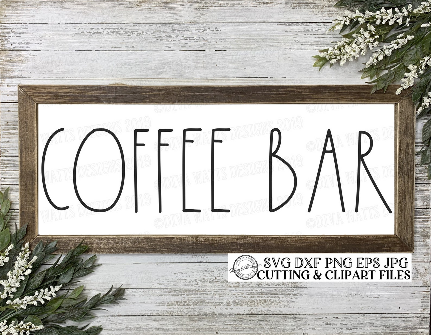 SVG Coffee Bar | Cutting File | Farmhouse | Skinny Font | Brewing Station | Vinyl Stencil htv | Sign | Kitchen Wall Decor