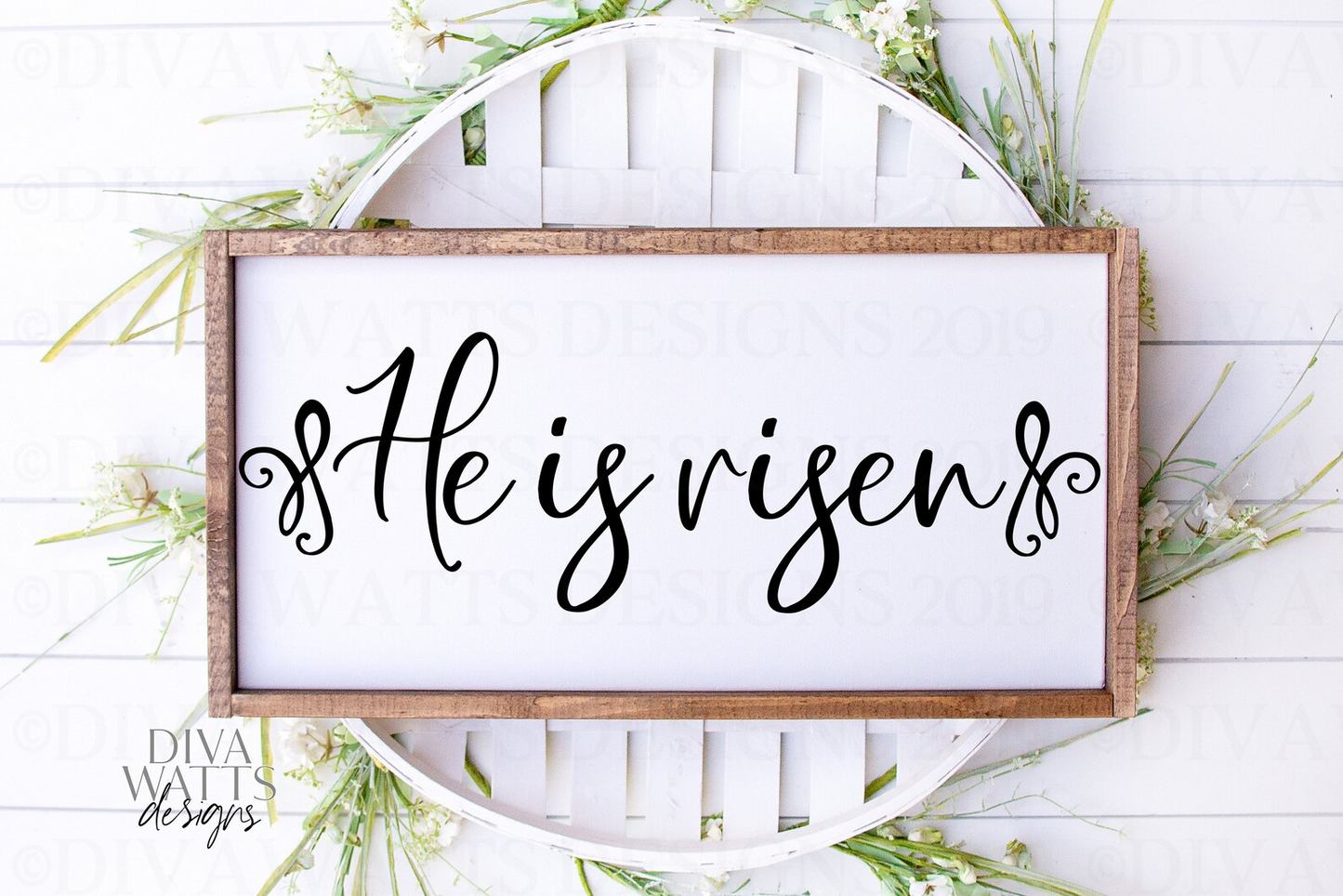 SVG | He Is Risen | Cutting File | Jesus | Easter | Sign Shirt | Vinyl Stencil HTV | Christian | Farmhouse Script | png jpg pdf | Printable
