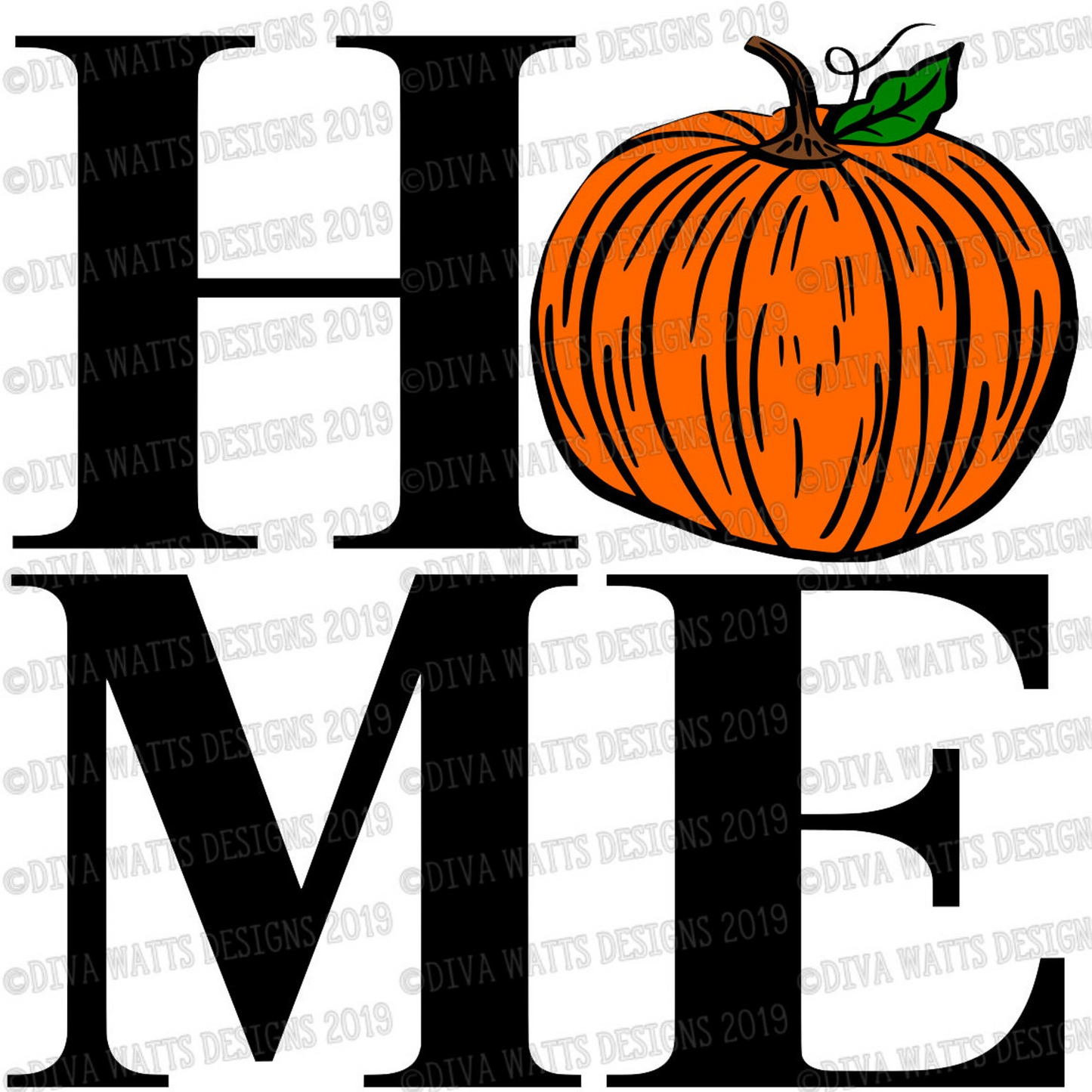 SVG Home | Fall Pumpkin | Square Cutting File | Instant Download | Autumn | Vinyl Stencil htv | DXF PNG eps jpg | Sign Pillow | Cut File