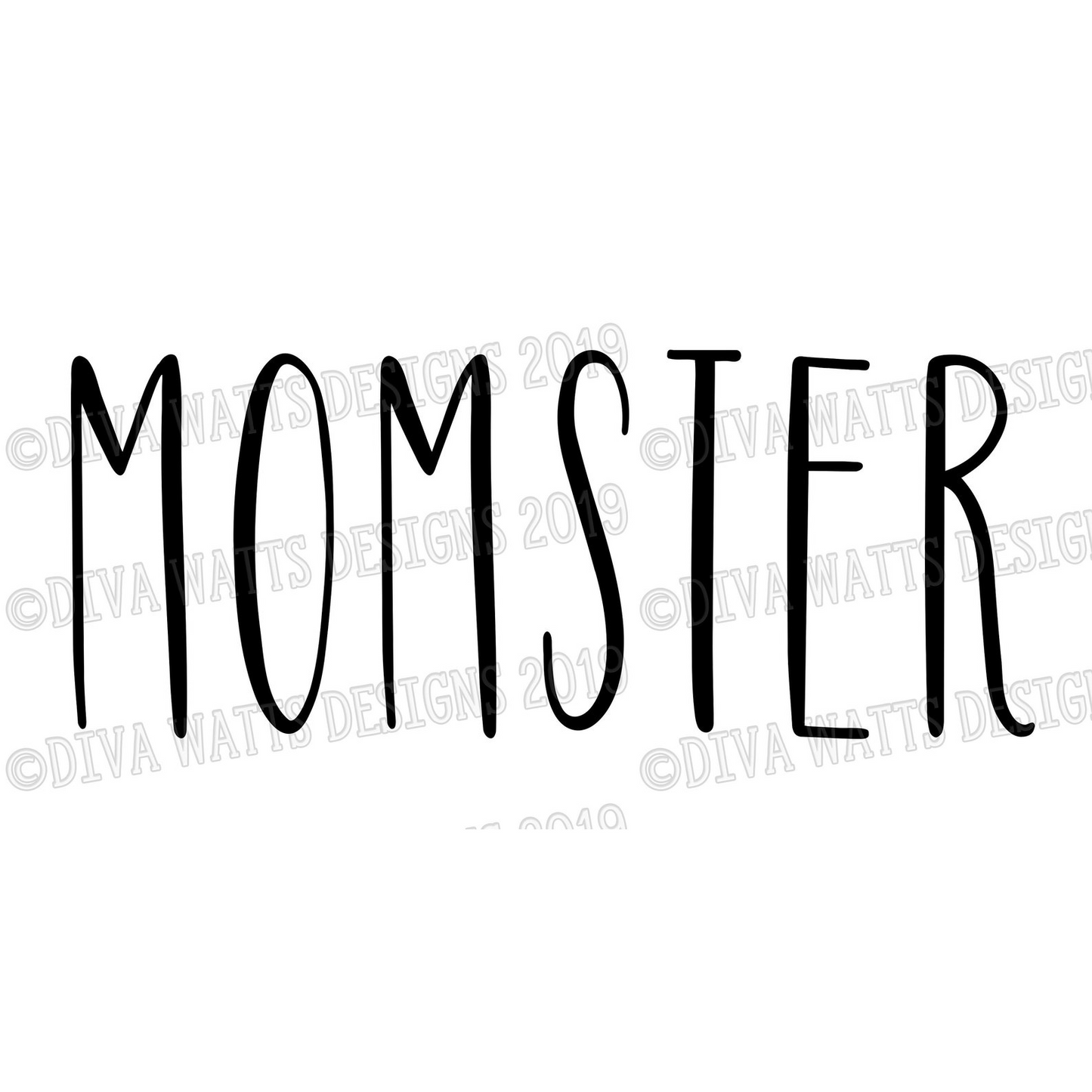 SVG Momster | Halloween Cutting File | Monster | Instant Download | PNG DXF jpg | T-Shirt | Vinyl Stencil htv | Fall | Skinny Long Letters