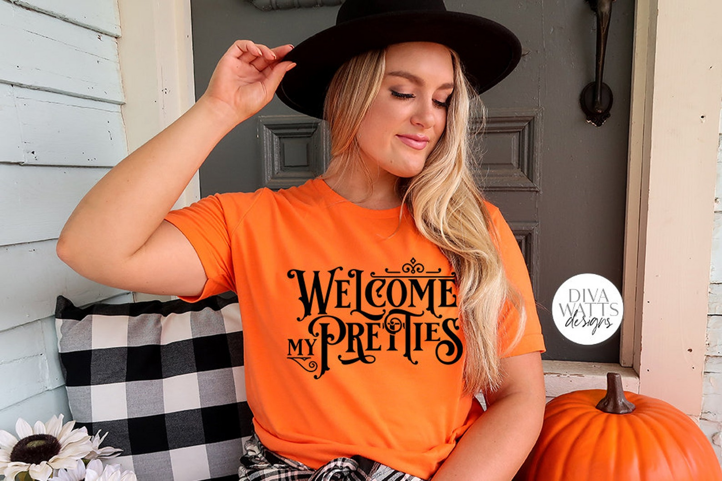 Welcome My Pretties SVG | Halloween Round Sign Design