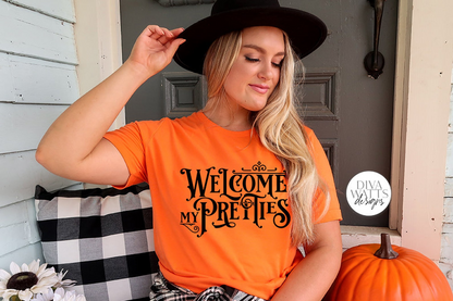 Welcome My Pretties SVG | Halloween Round Sign Design