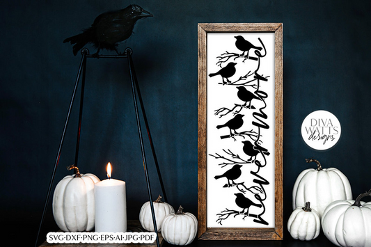 Nevermore SVG | Edgar Allan Poe Halloween Raven Design