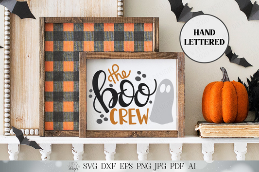 The Boo Crew SVG | Hand Lettered SVG | Cricut SVG | Halloween and Fall Design | Ghost Design | Shirt Design and More