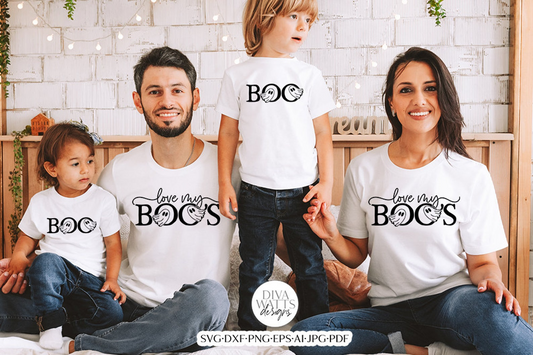 Love My Boo's / Boo SVG Set | Halloween Family Shirts