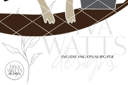 Wanna Hang SVG | Halloween Bats Door Hanger Design