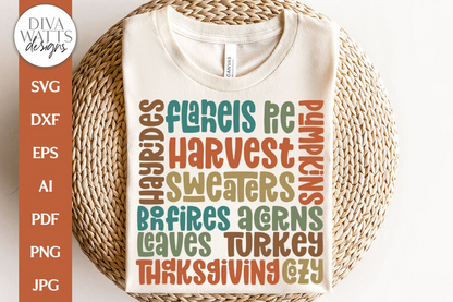 Retro Subway Art Fall SVG