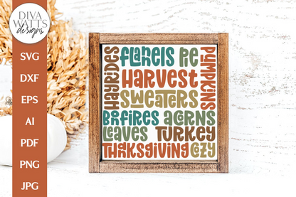 Retro Subway Art Fall SVG