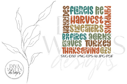 Retro Subway Art Fall SVG