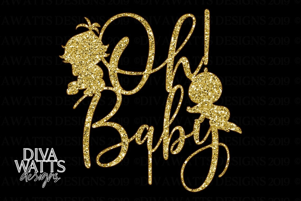 SVG | Oh Baby! | Baby Shower | Cutting File | Cake Topper | Gender Neutral | Boy Girl | PNG | Simple | Easy | Expecting Mother | Newborn