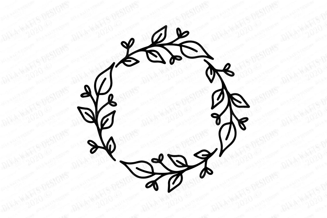 Farmhouse Wreath Collection | Cutting Files and Clipart | Set of 10 | Florals Greenery and More!
