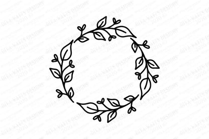 Farmhouse Wreath Collection | Cutting Files and Clipart | Set of 10 | Florals Greenery and More!