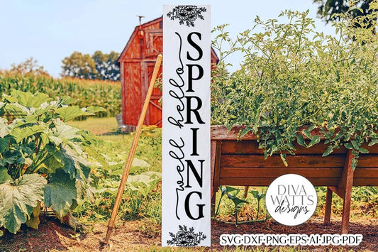 Well Hello Spring SVG | Vertical Design