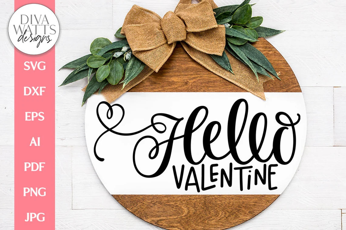 Hello Valentine SVG | Valentine's Day Design