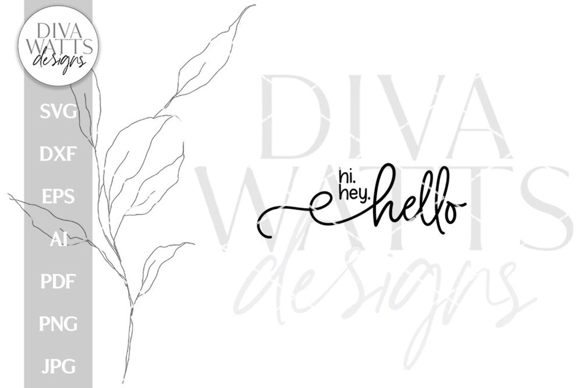 Hi. Hey. Hello. SVG Welcome Design Door Hanger For Front Door Welcome ...