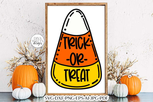 Trick Or Treat Candy Corn SVG | Halloween Design