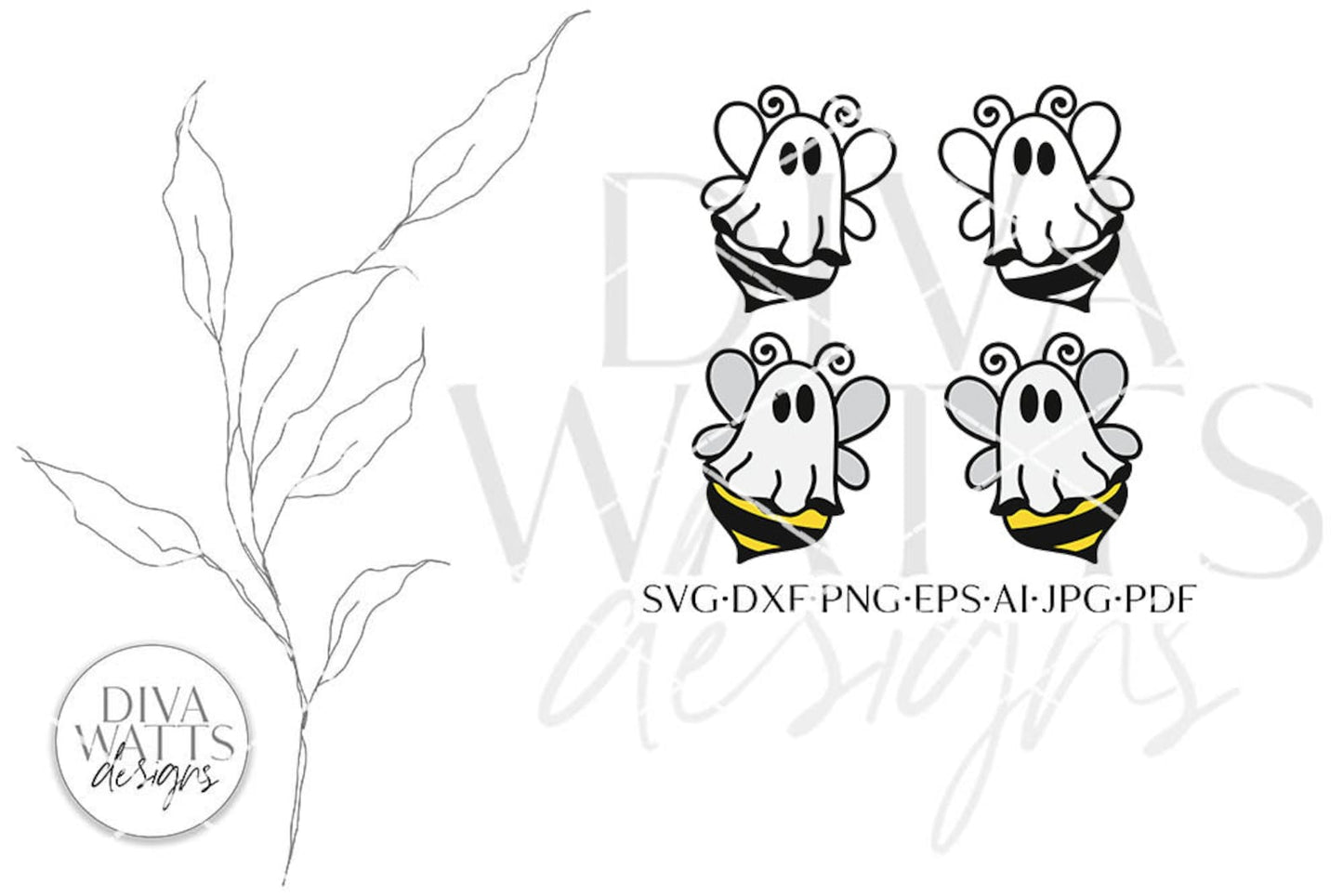 Boo Bees SVG | Funny Halloween Ghost Design