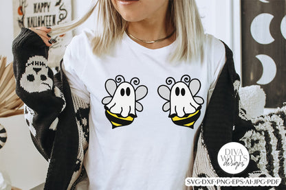 Boo Bees SVG | Funny Halloween Ghost Design
