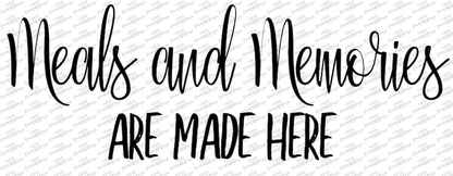 Farmhouse Style | Meals and Memories Are Made Here | SVG | PNG | Cuttable | Cricut | Silhouette | Instant Download | Sign | Phrase | Signs
