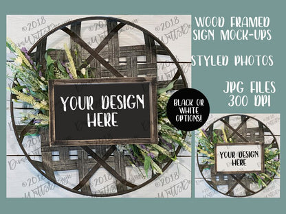 Mock-Up Wood Sign Bundle | 8 JPG Files | Farmhouse Styled Photography | Instant Download
