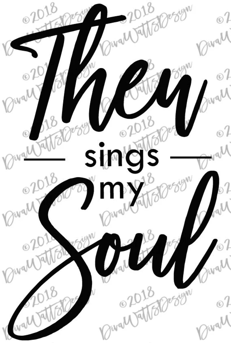 Then Sings My Soul | SVG | How Great Thou Art | Hymn | Christian | Sign | Tea Towel | Shirt | PNG | Cuttable | Cricut | Instant Download