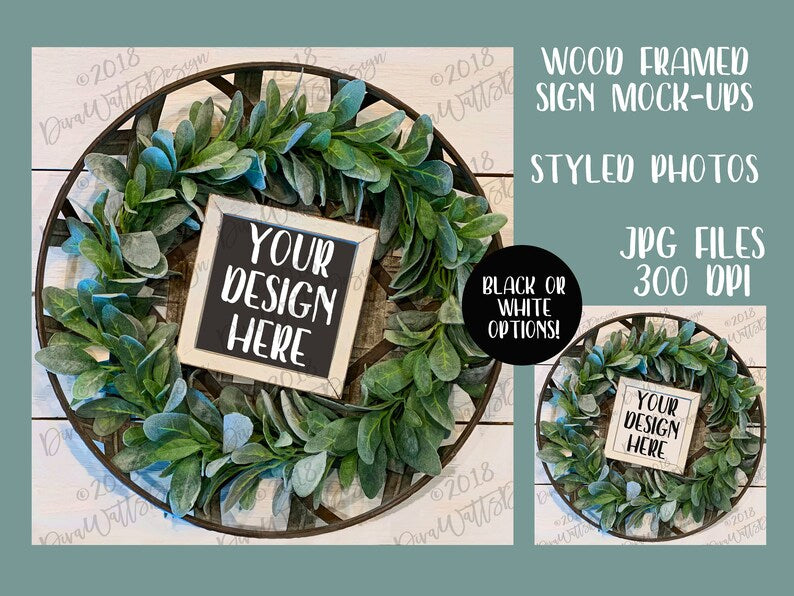 Mock-Up Wood Sign Bundle | 8 JPG Files | Farmhouse Styled Photography | Instant Download