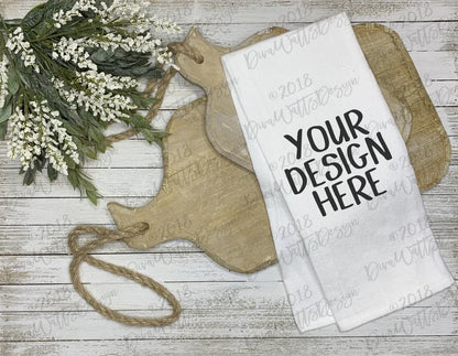 Mock-Up Kitchen Tea Towel | Farmhouse Flour Sack Towel | Product Display | Instant Download | JPG