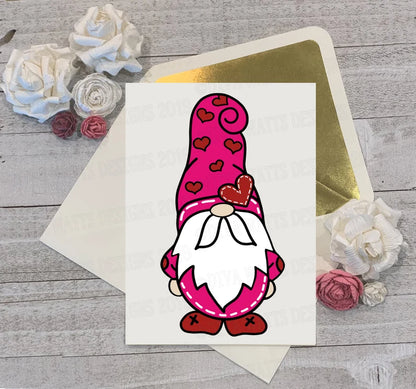 SVG Valentine's Day Gnome | Cutting File | Heart | Clipart | DXF PNG eps jpg pdf ai | Vinyl Stencil htv | Shirt Sign Cards Blanket Tea Towel