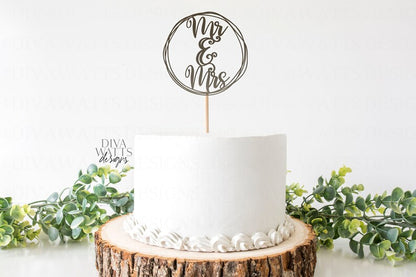 SVG | Mr. & Mrs. Cake Topper | Cutting File | Wedding Vow Renewal Anniversary | PNG | Mr Mrs | Farmhouse Wreath | Simple Rustic Vintage Easy