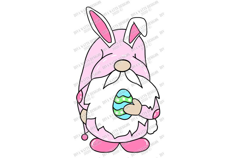 SVG | Easter Bunny Gnome | Cutting File | Egg Ears Cotton Tail | Layered | Vinyl Stencil HTV | Sign Shirt Tumbler Basket | Laser | PNG jpg
