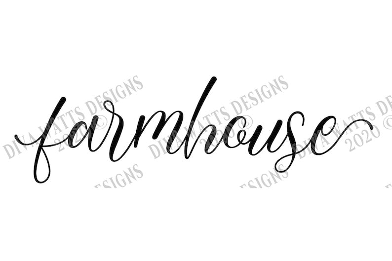 SVG | Farmhouse | Cutting File | Script | Sign | Cut Vinyl Stencil HTV | Rustic Vintage | png eps jpg ai pdf | bouncy
