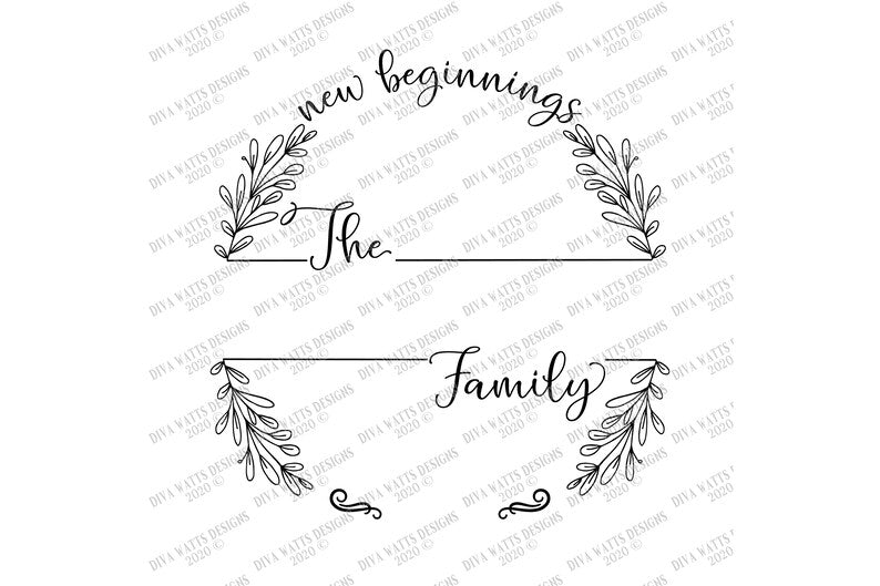 SVG | Family Last Name Wreath | Cutting File | Farmhouse Style Sign | Round Circle | Vinyl Stencil HTV | PNG | Customize | Wreath Greenery