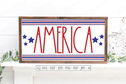 SVG | America | Cutting File | Stars Stripes | USA United States | Vinyl Stencil HTV | Sign Shirt Tote | dxf eps jpg ai pdf | Grain Sack